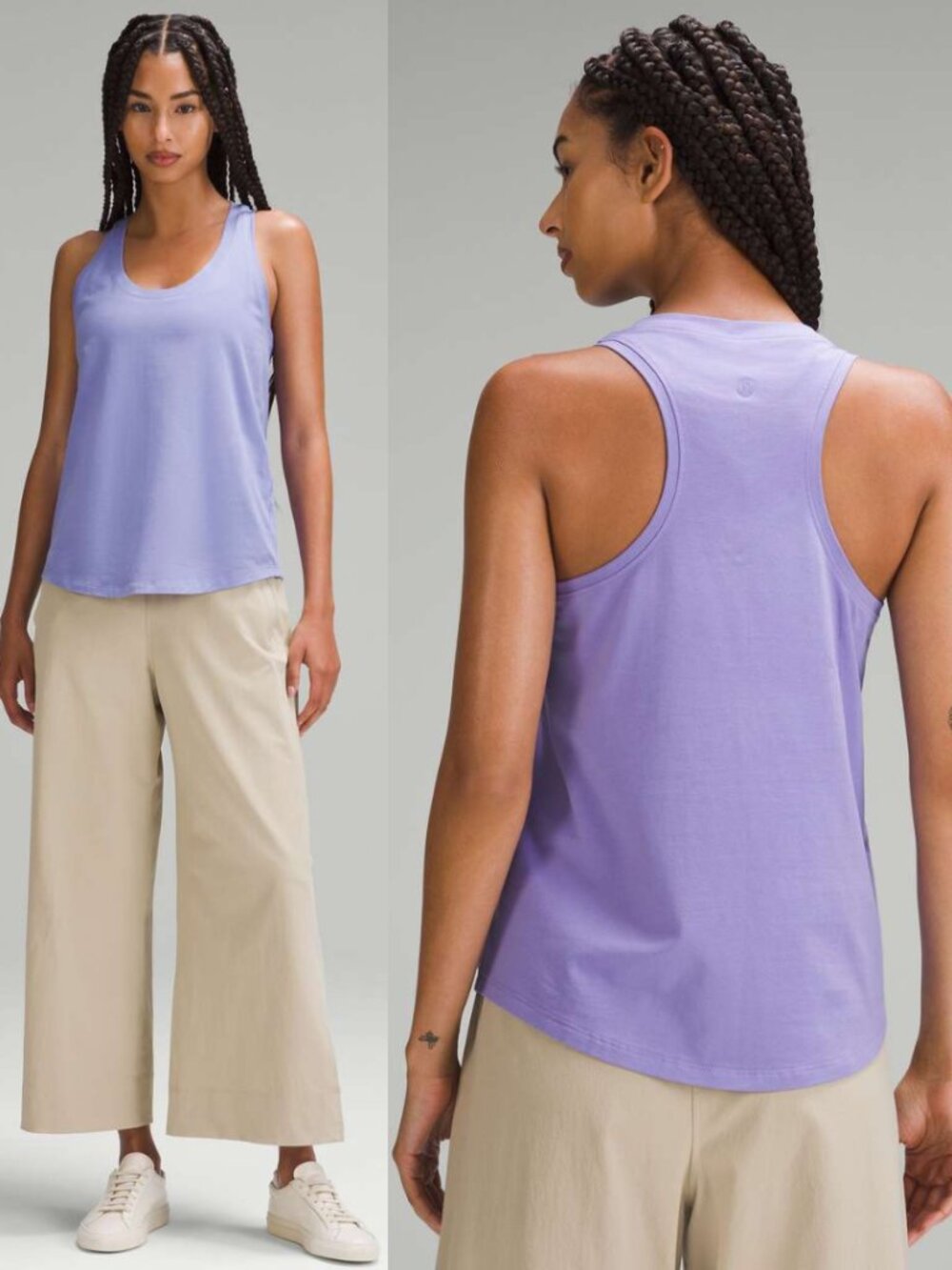 Lululemon Dark Lavender Pima Cotton Round Neck Love Tank